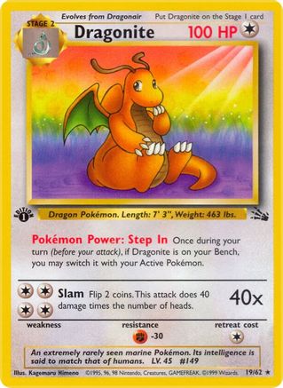 Dragonite (19) (19) [Fossil] 1st Edition - Deck Out Gaming
