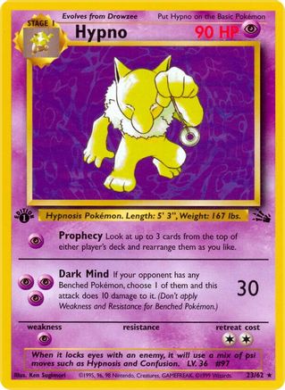 Hypno (23) (23) [Fossil] 1st Edition - Deck Out Gaming