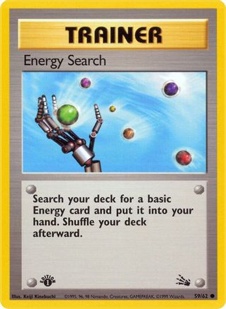 Energy Search (59) [Fossil] 1st Edition - Deck Out Gaming