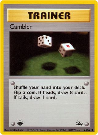 Gambler (60) [Fossil] 1st Edition - Deck Out Gaming