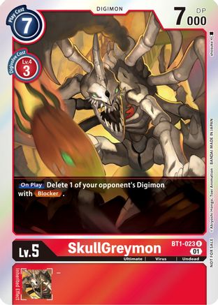 SkullGreymon (ST-11 Special Entry Pack) (BT1-023) [Release Special Booster] Foil - Deck Out Gaming