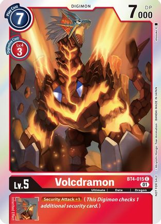 Volcdramon (ST-11 Special Entry Pack) (BT4-015) [Great Legend] Foil - Deck Out Gaming