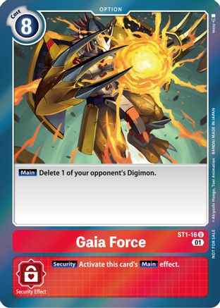 Gaia Force (ST-11 Special Entry Pack) (ST1-16) [Starter Deck 01: Gaia Red] Foil - Deck Out Gaming