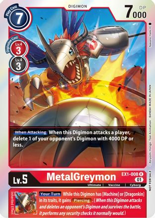 MetalGreymon (Premium Deck Set Lucky Pack) (EX1-008) [Classic Collection] Foil - Deck Out Gaming