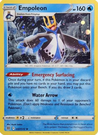 Empoleon - 037/172 (Cosmos Holo) (37) [Miscellaneous Cards & Products] Holofoil - Deck Out Gaming