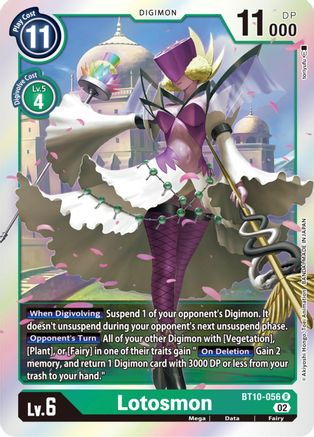 Lotosmon (BT10-056) [Xros Encounter] Foil - Deck Out Gaming