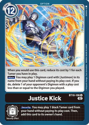 Justice Kick (BT10-106) [Xros Encounter] - Deck Out Gaming