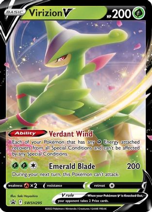 Virizion V - SWSH295 (SWSH295) [SWSH: Sword & Shield Promo Cards] Holofoil