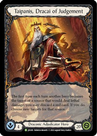 Taipanis, Dracai of Judgement - JDG001 (JDG001) [Flesh and Blood: Promo Cards] Cold Foil - Deck Out Gaming