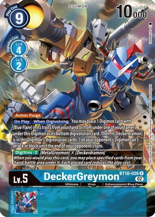 DeckerGreymon (Alternate Art) (BT10-026) [Xros Encounter] Foil - Deck Out Gaming