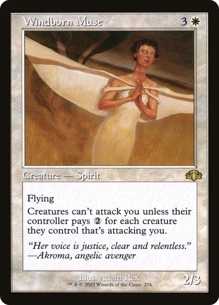 Windborn Muse (Retro Frame) (278) [Dominaria Remastered] - Deck Out Gaming