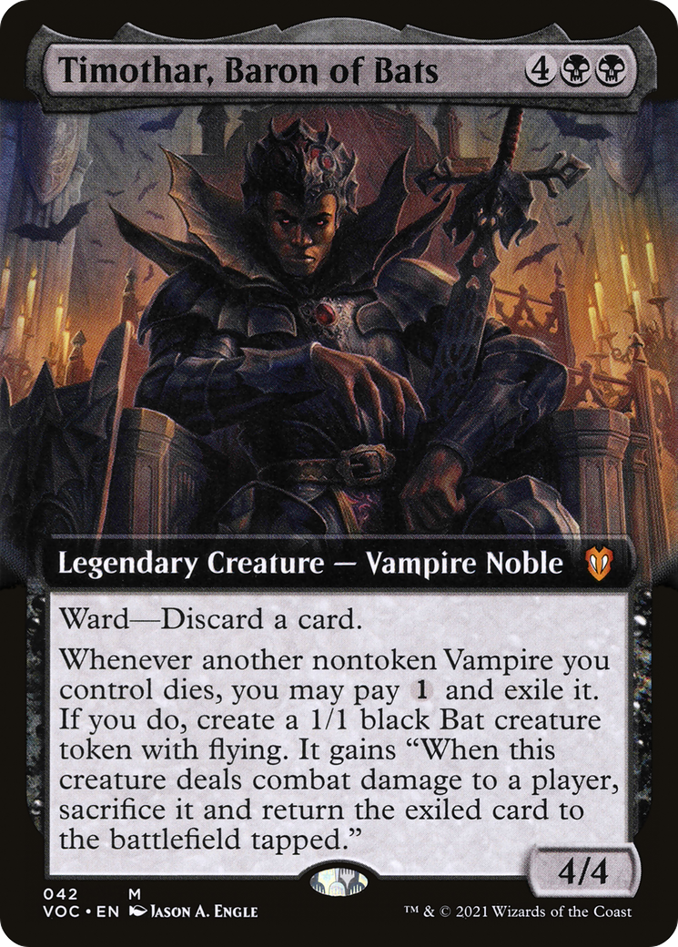 Timothar, Baron of Bats (Extended Art) (42) [Commander: Innistrad: Crimson Vow] - Deck Out Gaming