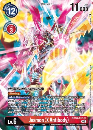 Jesmon (X Antibody) (Alternate Art) (BT10-016) [Xros Encounter] Foil - Deck Out Gaming