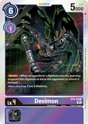 Devimon (Official Tournament Pack Vol. 7) (ST6-08) [Starter Deck 06: Venomous Violet] Foil - Deck Out Gaming