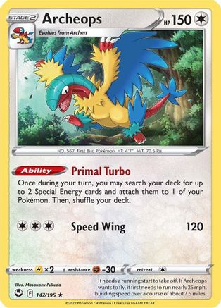 Archeops (147/195) (Theme Deck Exclusive) [Sword & Shield: Silver Tempest] - Deck Out Gaming