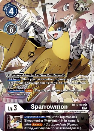 Sparrowmon (Alternate Art) (BT10-060) [Xros Encounter] Foil - Deck Out Gaming