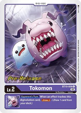 Tokomon (BT10-006) [Xros Encounter Pre-Release Cards] Foil - Deck Out Gaming