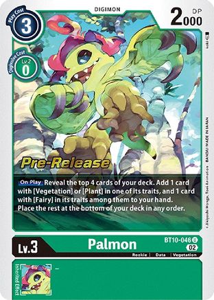 Palmon (BT10-046) [Xros Encounter Pre-Release Cards] Foil - Deck Out Gaming