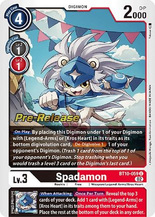 Spadamon (BT10-059) [Xros Encounter Pre-Release Cards] Foil - Deck Out Gaming