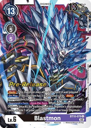 Blastmon (BT10-070) [Xros Encounter Pre-Release Cards] Foil - Deck Out Gaming