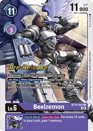 Beelzemon (BT10-082) [Xros Encounter Pre-Release Cards] Foil - Deck Out Gaming