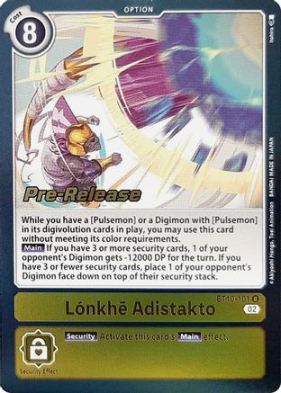 Lonkhe Adistakto (BT10-101) [Xros Encounter Pre-Release Cards] Foil - Deck Out Gaming