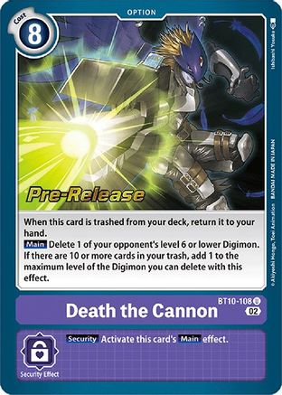 Death the Cannon (BT10-108) [Xros Encounter Pre-Release Cards] Foil - Deck Out Gaming