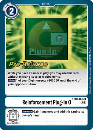 Reinforcement Plug-In 0 (BT10-109) [Xros Encounter Pre-Release Cards] Foil - Deck Out Gaming