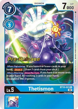 Thetismon (BT10-023) [Xros Encounter Pre-Release Cards] Foil - Deck Out Gaming