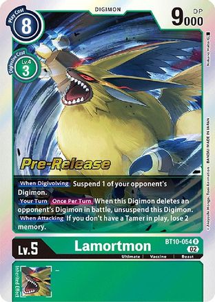 Lamortmon (BT10-054) [Xros Encounter Pre-Release Cards] Foil - Deck Out Gaming