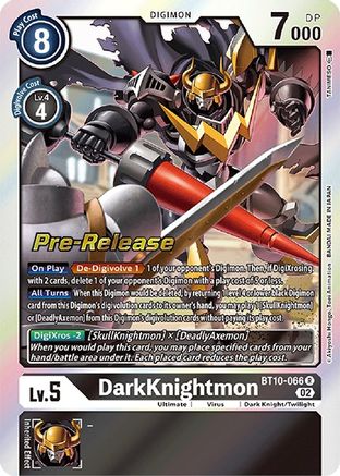 DarkKnightmon (BT10-066) [Xros Encounter Pre-Release Cards] Foil - Deck Out Gaming