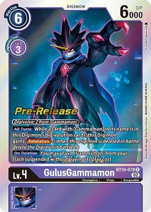 GulusGammamon (BT10-078) [Xros Encounter Pre-Release Cards] Foil - Deck Out Gaming