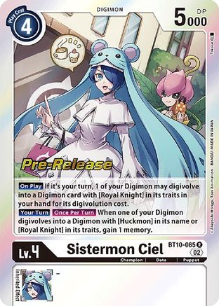 Sistermon Ciel (BT10-085) [Xros Encounter Pre-Release Cards] Foil - Deck Out Gaming