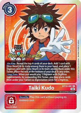 Taiki Kudo (BT10-087) [Xros Encounter Pre-Release Cards] Foil - Deck Out Gaming