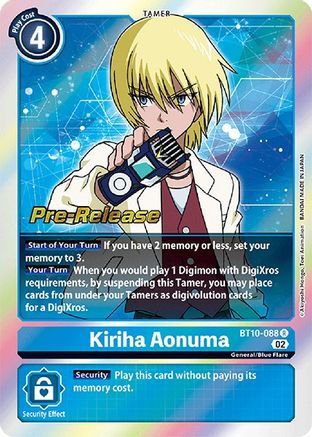 Kiriha Aonuma (BT10-088) [Xros Encounter Pre-Release Cards] Foil - Deck Out Gaming