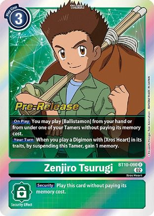 Zenjiro Tsurugi (BT10-090) [Xros Encounter Pre-Release Cards] Foil - Deck Out Gaming