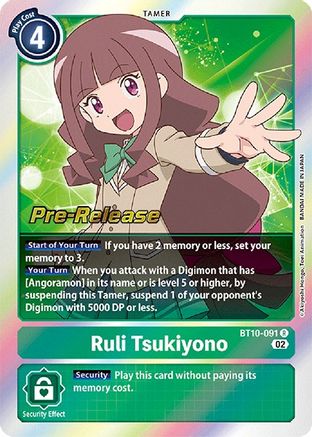 Ruli Tsukiyono (BT10-091) [Xros Encounter Pre-Release Cards] Foil - Deck Out Gaming