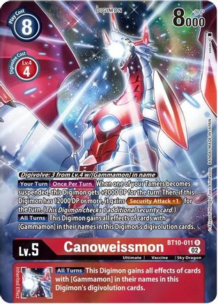 Canoweissmon (Alternate Art) (BT10-011) [Xros Encounter] Foil - Deck Out Gaming