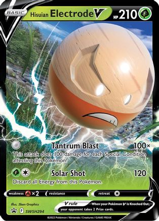 Hisuian Electrode V - SWSH294 (SWSH294) [SWSH: Sword & Shield Promo Cards] Holofoil - Deck Out Gaming