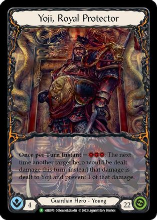 Yoji, Royal Protector - HER075 (HER075) [Flesh and Blood: Promo Cards] Cold Foil - Deck Out Gaming