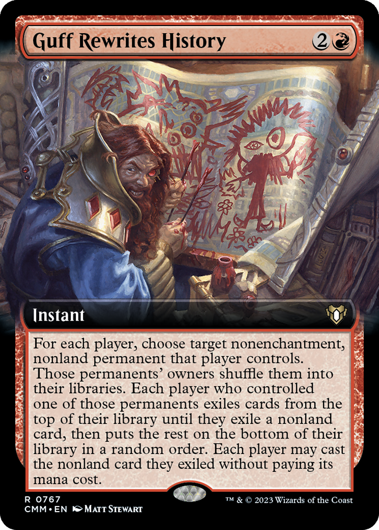 Guff Rewrites History (Extended Art) (767) [Commander Masters] foil - Deck Out Gaming