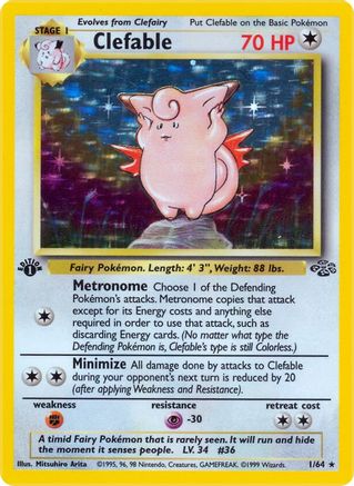Clefable (1) [Jungle] 1st Edition Holofoil - Deck Out Gaming