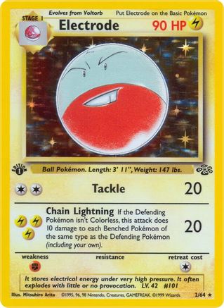 Electrode (2) [Jungle] 1st Edition Holofoil - Deck Out Gaming