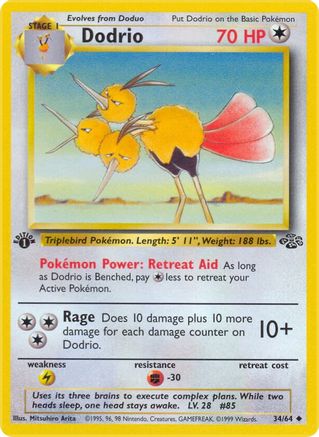 Dodrio (34) [Jungle] 1st Edition - Deck Out Gaming