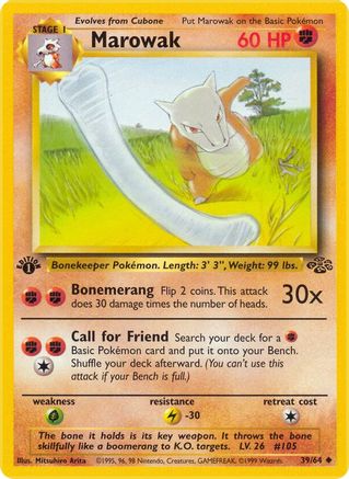 Marowak (39) [Jungle] 1st Edition - Deck Out Gaming