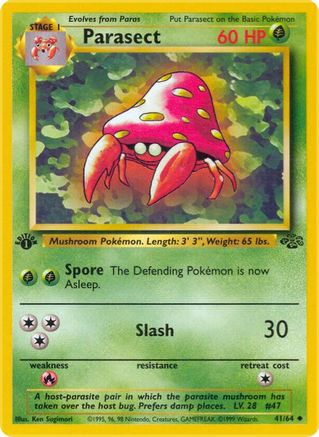 Parasect (41) [Jungle] 1st Edition - Deck Out Gaming