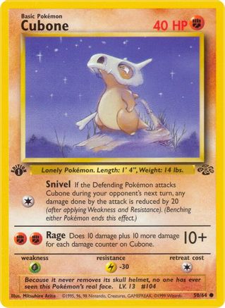Cubone (50) [Jungle] 1st Edition - Deck Out Gaming