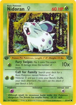 Nidoran F (57) [Jungle] 1st Edition - Deck Out Gaming