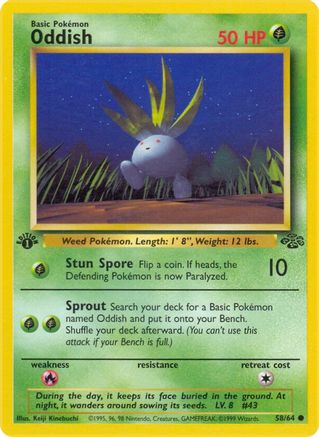 Oddish (58) [Jungle] 1st Edition - Deck Out Gaming