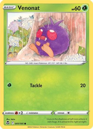 Venonat (1) [SWSH12: Silver Tempest] Reverse Holofoil - Deck Out Gaming